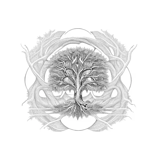 Tree Of Life Inside Ouroboros