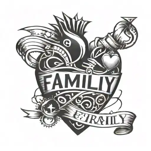 Broken Heart Wrapped In Bandage Where It Says Family On The Bandage