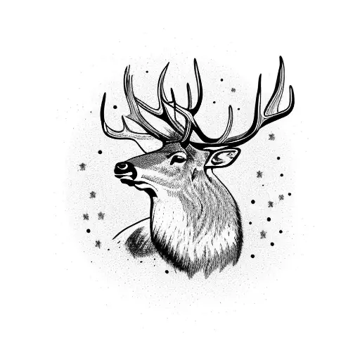 A Majestic Elk Surrounded By A Dense Forest