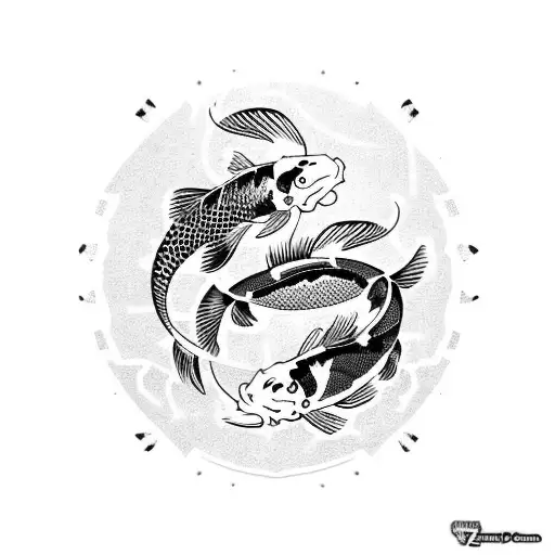 Koi Fish Fight Scorpion