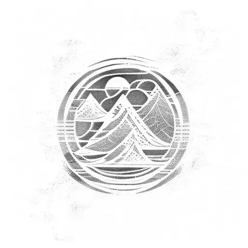 Pine Trees Beach Waves Sunset And 4 Sea Eagles Flying