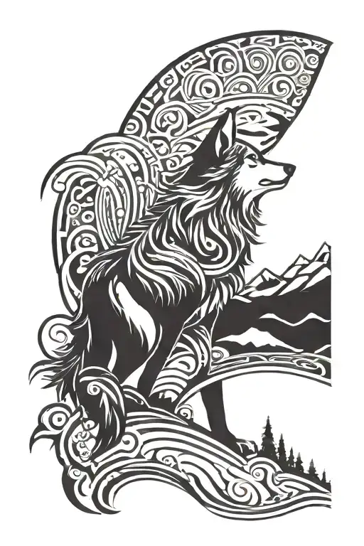 Wolf Howling At The Moon