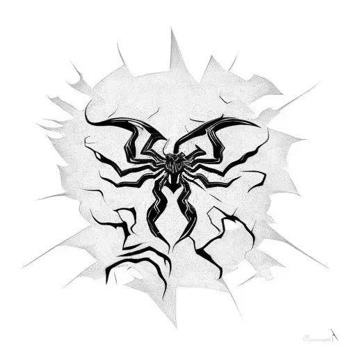 Venom Symbol From Spiderman 2 Game With Unique Tribal Design