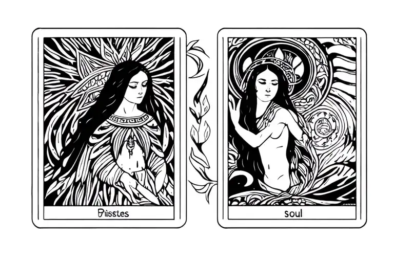 High Priestess Soul Tarot Card Featuring