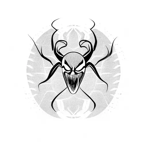 Venom Symbol From Spiderman 2 Game With Unique Vienous Design