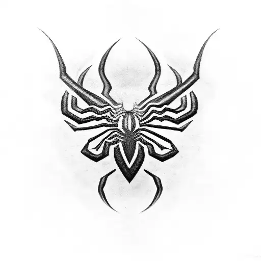 Venom Symbol From Spiderman 2 Game With Unique Aliean Tribal Design