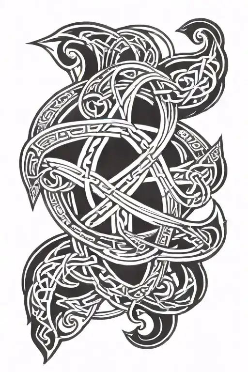 Celtic Knot With Cyber Elements