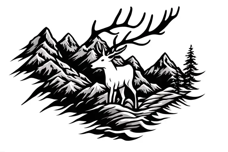 Elk Mountain Black Grey