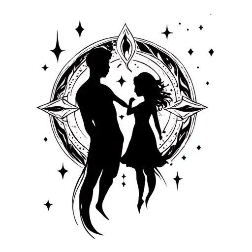 Father Daughter Symbolism Celestial Themed