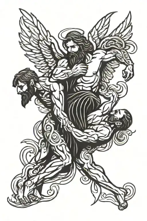 Bearded Jacob Wrestling An Angel