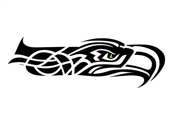 Filler Seahawks Logo Intertwined Snakes Wrapped