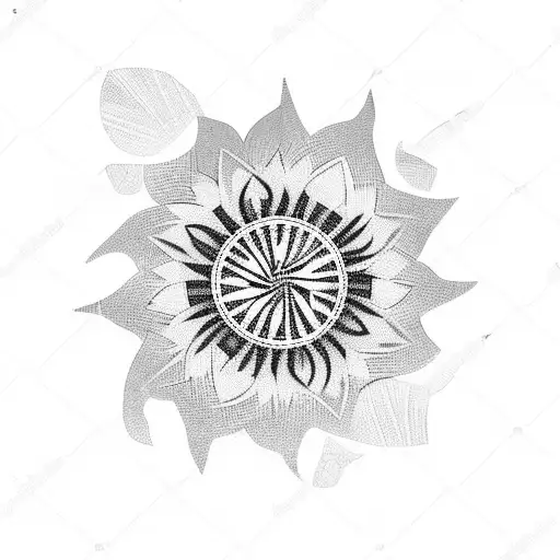 Filipino Tribal Tattoo With A Flower
