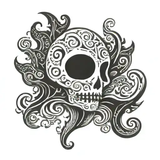 Creepy Ghost In Sea Shell