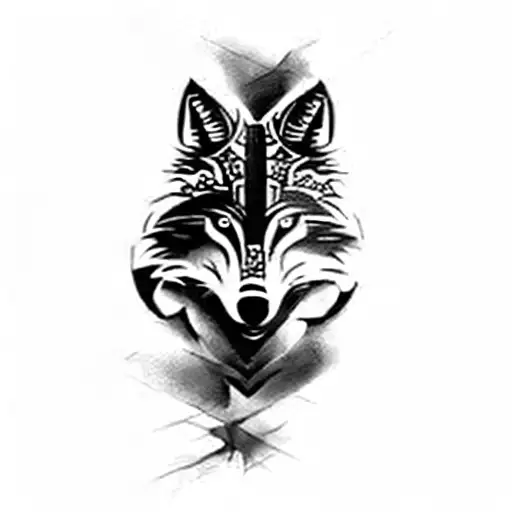 A Tribal Tattoo Boruca Wolf