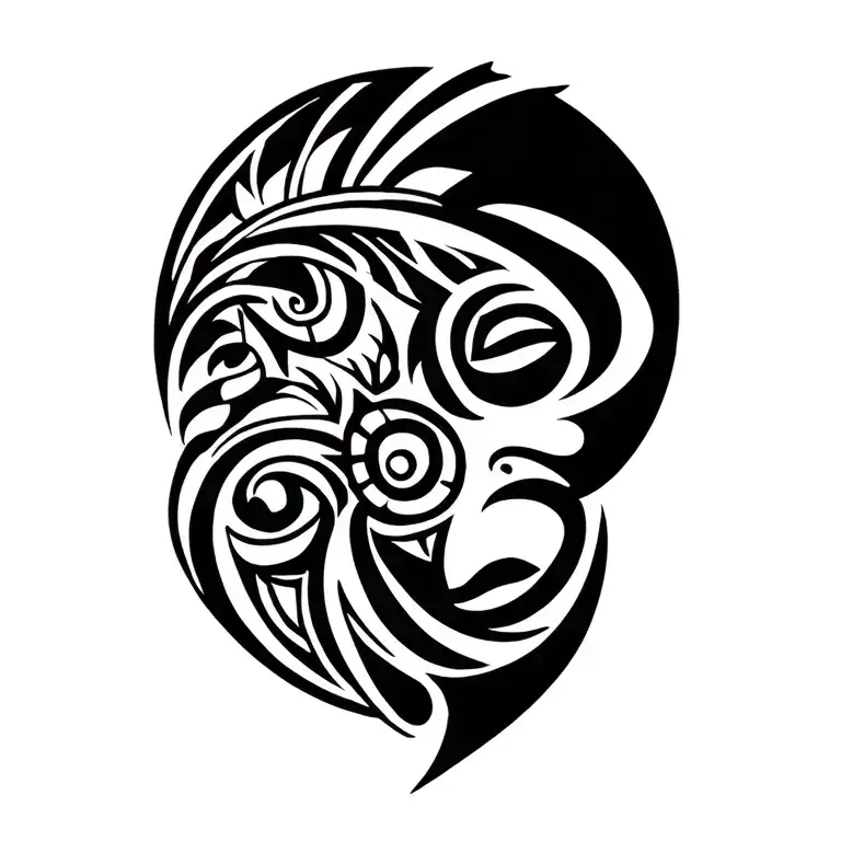 A Tattoo Representing The Peruvian And Filipino Culture