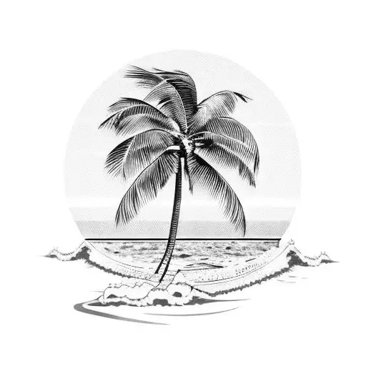 Ocean Beach And Palms