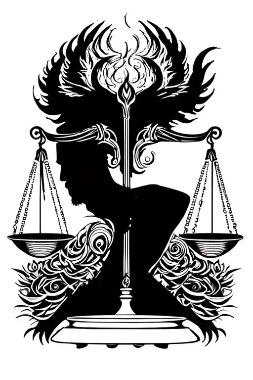 Duality Of Man Good And Evil Balancing Scales