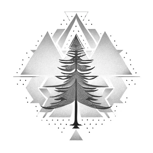Pine Tree With Triangles