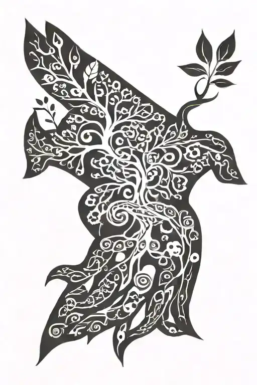 Tree Grow Out Of Closed Hands Holding