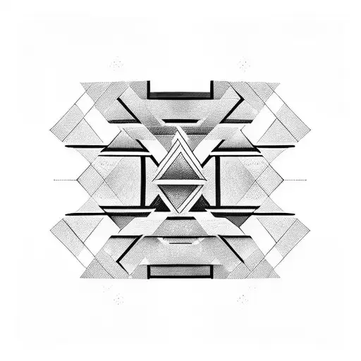 Abstract Line Work With Tron And Greek Influence