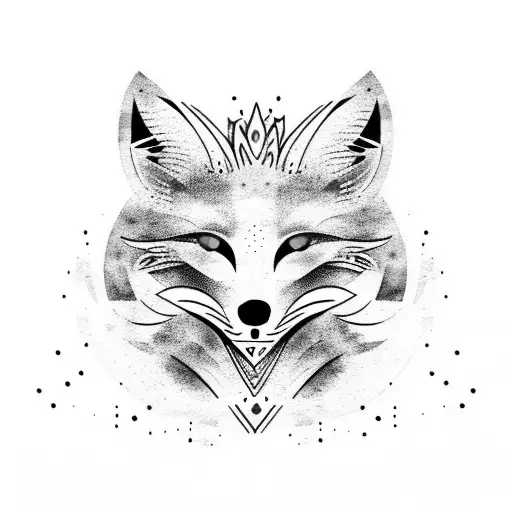 Watercolor Tribal Fox