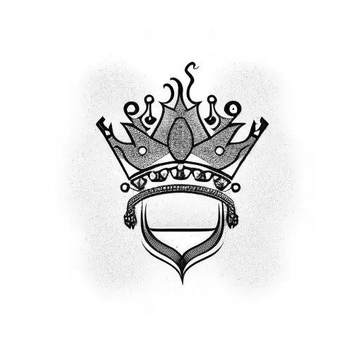 Crown Surrounded By Flames