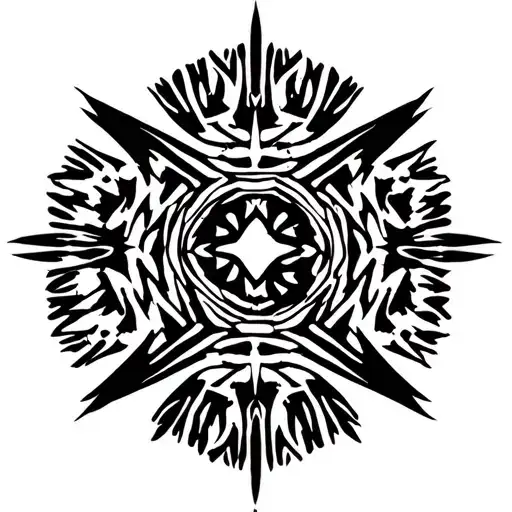 Neo Tribal Abstract Symmetrical Ornament