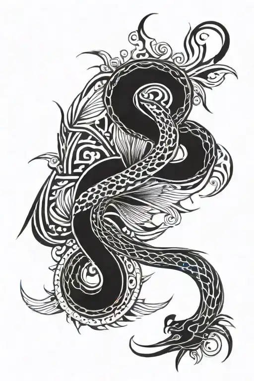 Snake With Wings Sleeve