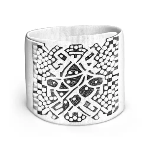 Bracelet Made Of Pearls With Small Violets