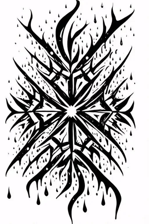 Snowflake Melting Into Rain