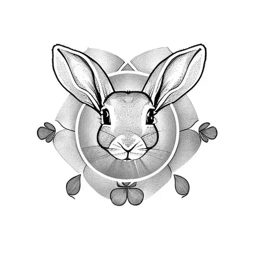 Rabbit With Four Leaf Clover