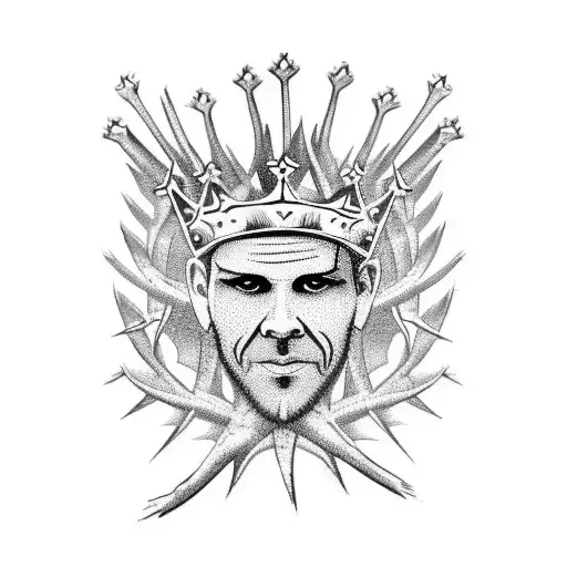 Tree Roots And Spikes Making A Crown King