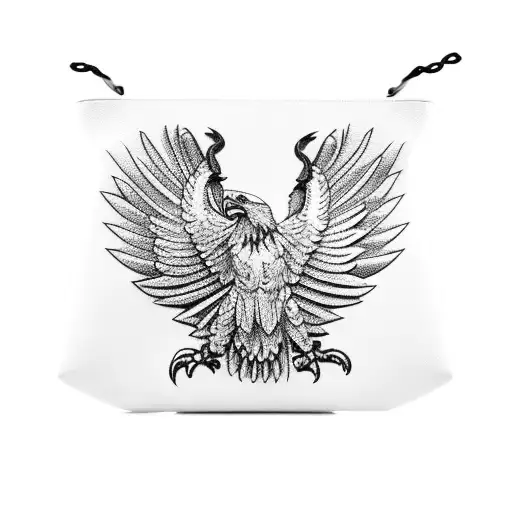 Eagle Holding A Leather Pouch