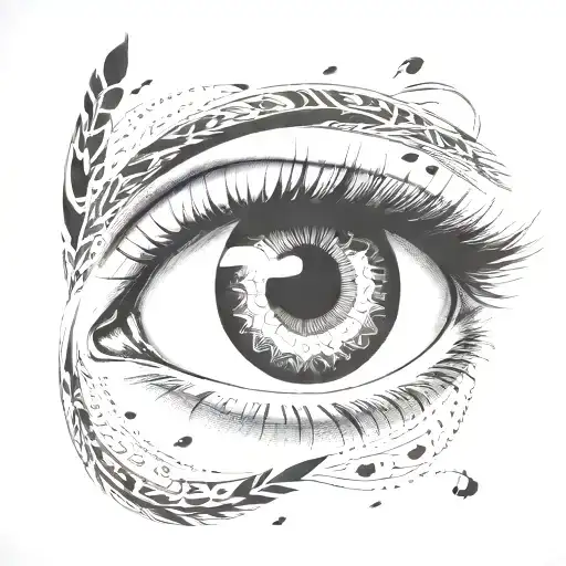 Eye With Semicolon Incorporated Within