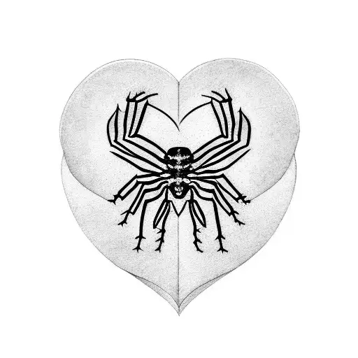 Heart Spider Butterfly Cut Horizontal