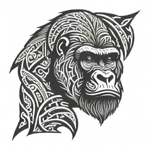 Forearm Bracelet Tattoo With Gorilla
