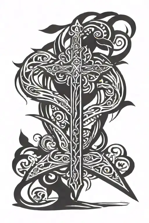 Tree Of Life Entwined Around A Sword