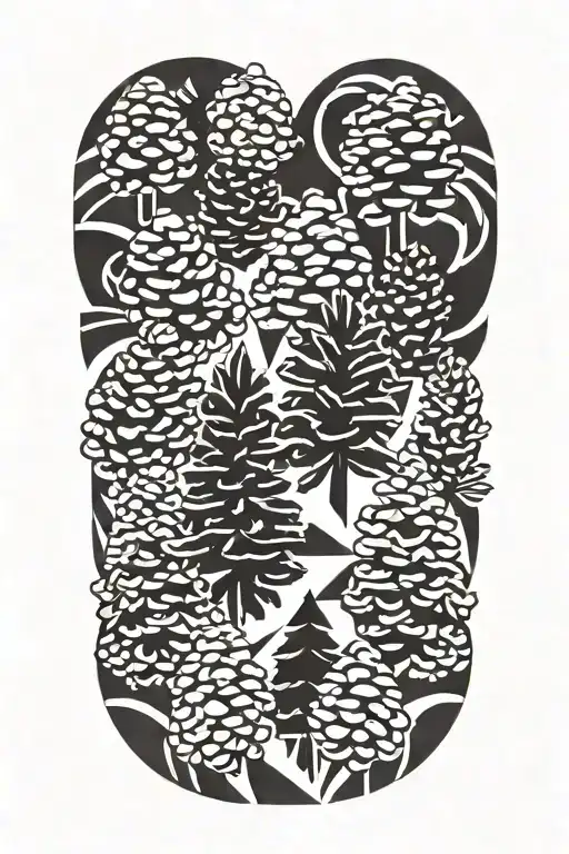 Small Pinecones And Pine Trees