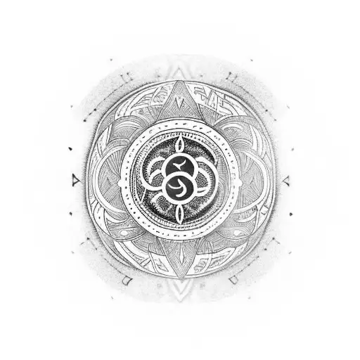 Nordic Vegvisir With Jormungand