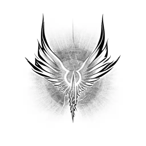 Neotribal Black Flames Wings
