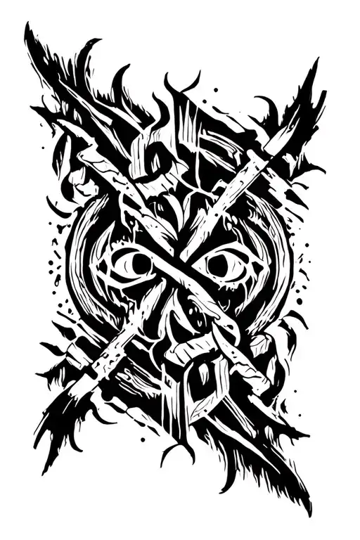 Raw Blackwork Bold Strokes Ornamental Sigilism Full-body