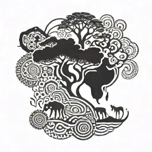 African Tribal Meets Australian Aboriginal Nature Inspired