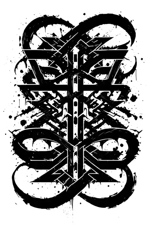 Raw Blackwork Chaotic Bold Strokes Flow Brutalist Dark Abstract Lettering