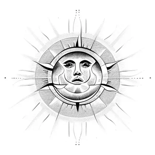 Moon Inside Sun For Shoulder