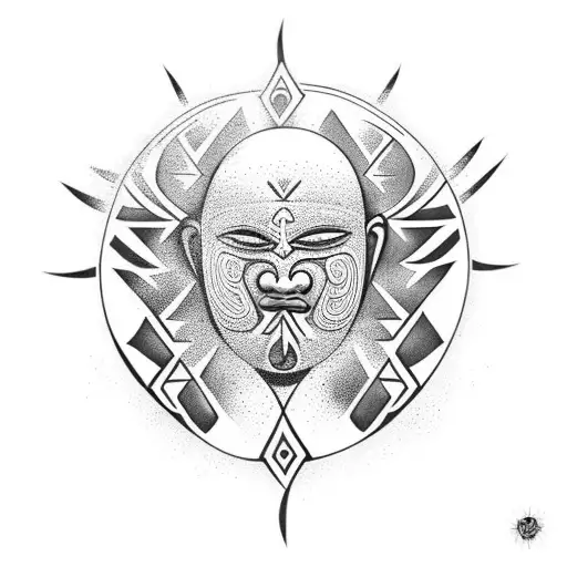 Maori Traditional Incorporated With Animal