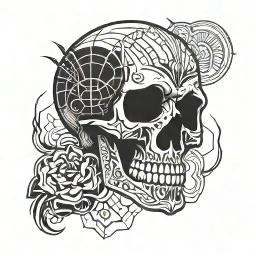 Skull Fine Line Style