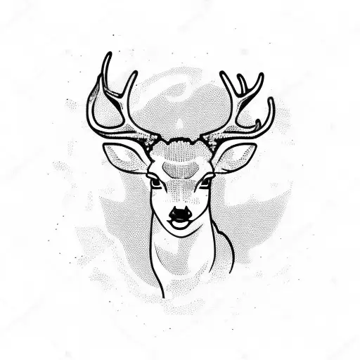 Deer In Suit In Space