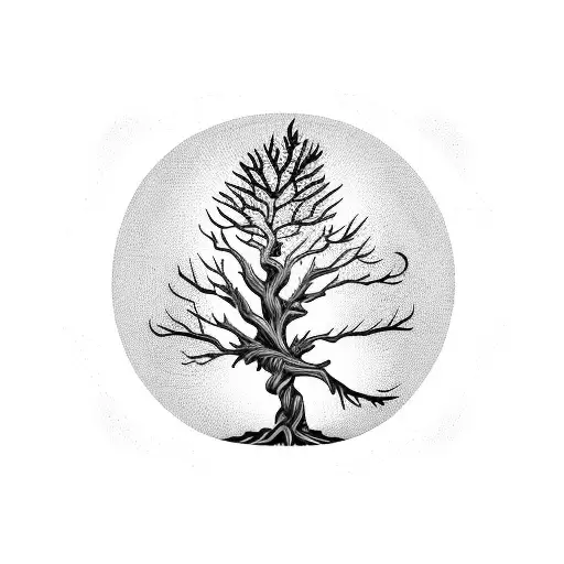 Bristlecone Pine With Moon Phases