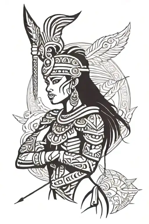 Filipino Warrior Woman Standing Proud And Myt