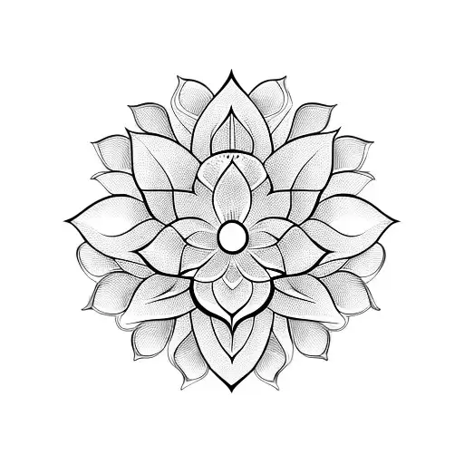 Lotus Flower Of Mid Oriental Ethnic